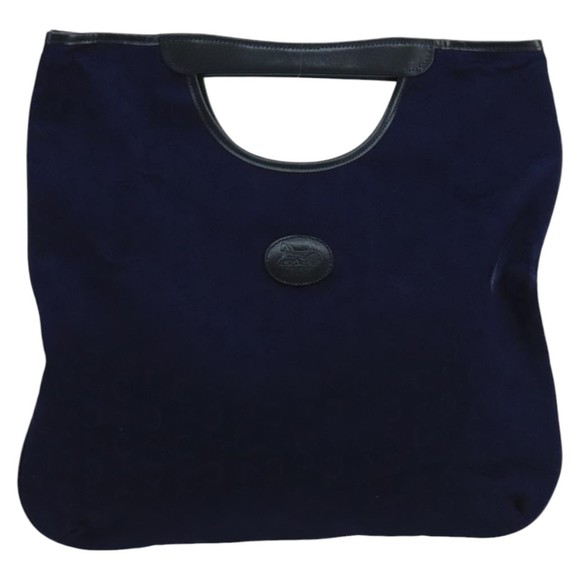 CELINE C Macadam Canvas Noevir Collaboration Hand Bag Navy Auth 98622 - Picture 13 of 16